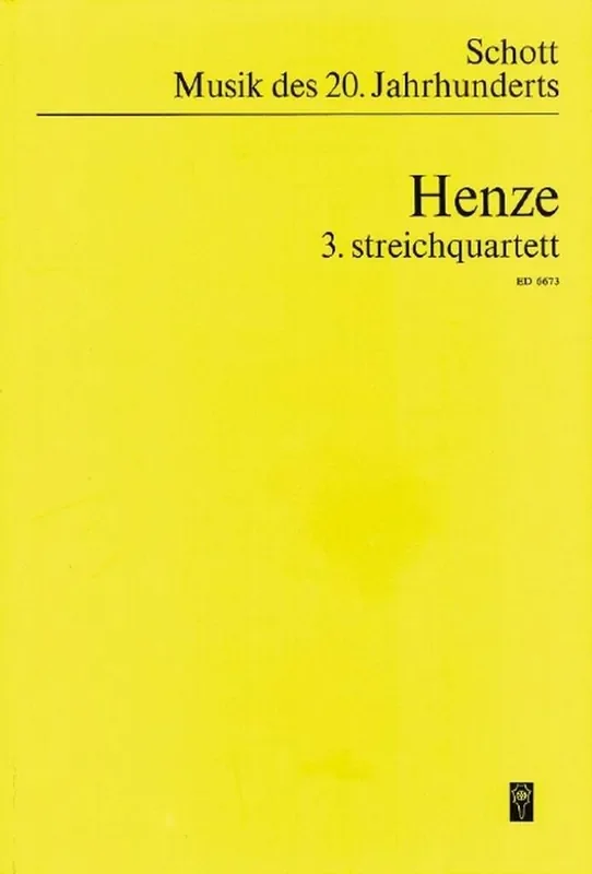 Hans Werner Henze 3. String Quartet Streichquartett