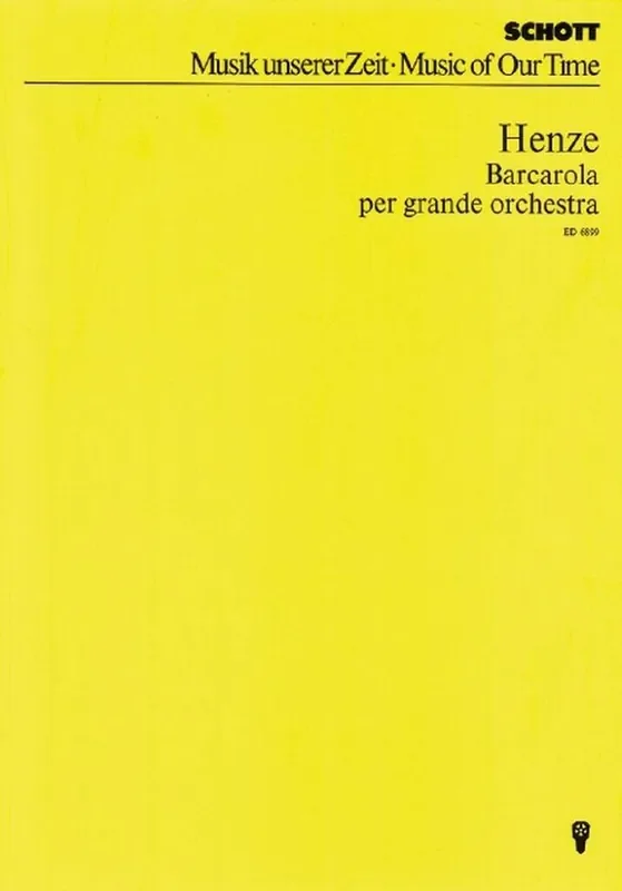 Hans Werner Henze Barcarola Orchester