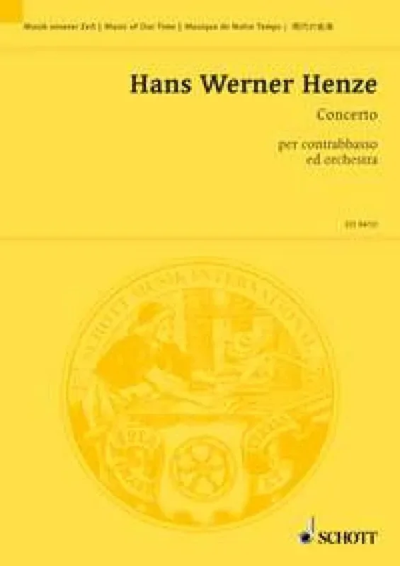 Hans Werner Henze Concerto per contrabbasso ed orchestra Orchester mit Solo