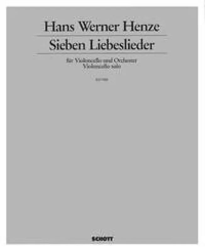 Hans Werner Henze Englische Liebeslieder Orchester mit Solo