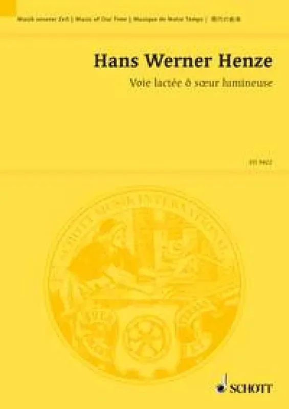 Hans Werner Henze Voie lactée ô s‘ur lumineuse Kammerorchester