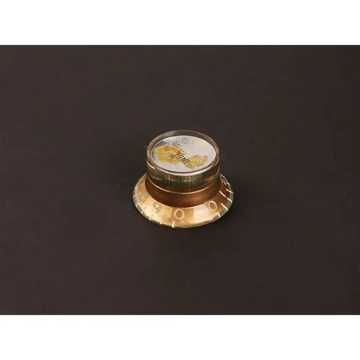 Hat knob LP/SG style, gold with silver cap, relic, Tone, inch size for USA pots