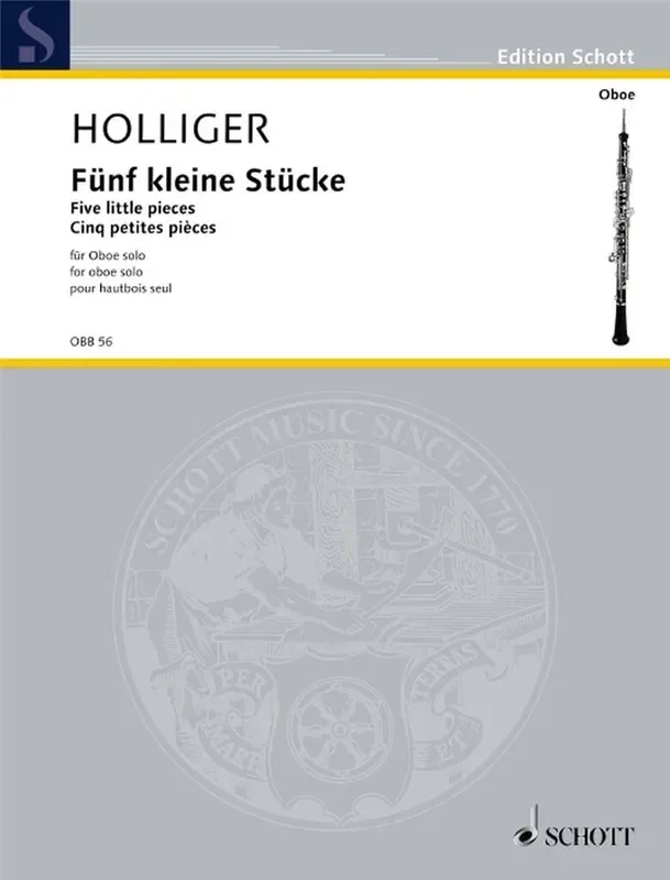 Heinz Holliger Fünf kleine Stücke Oboe Solo