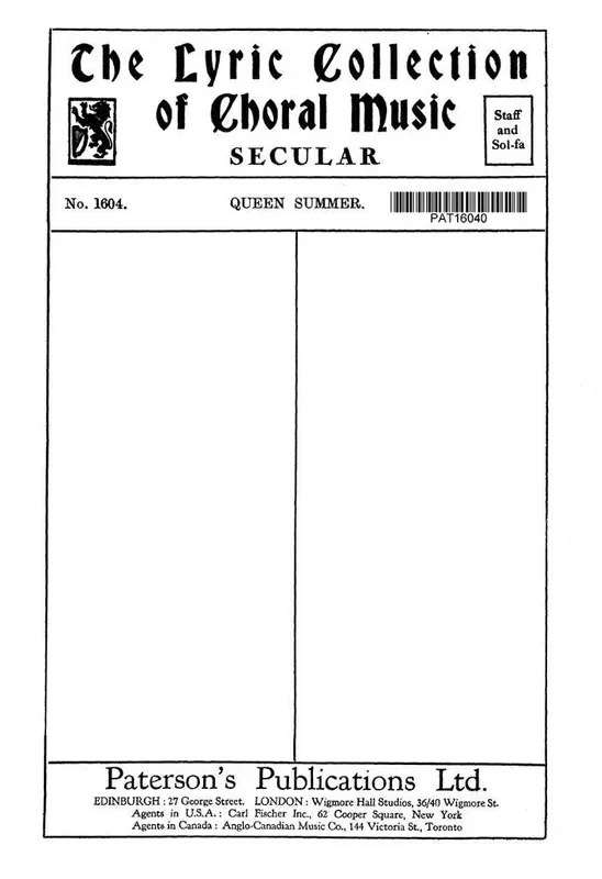 Heller Nicholls Queens Summer Frauenchor mit Begleitung