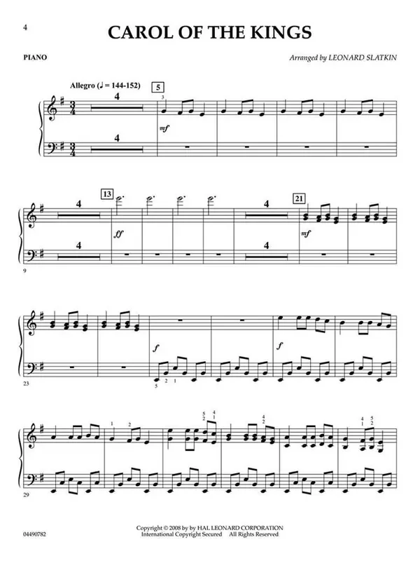 Holidays for Piano and Strings (Arr. Leonard Slatkin) Orchester