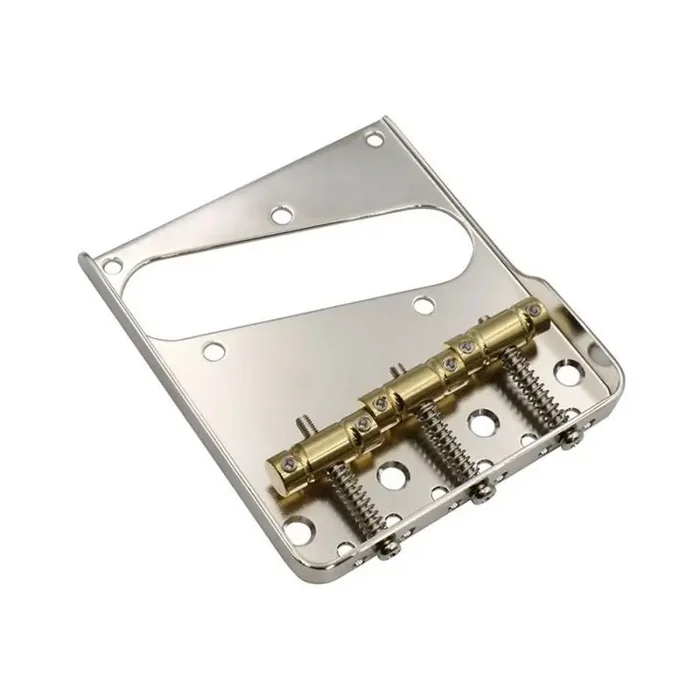Hosco Japan by Gotoh bridge for e-guitar, Teaser, pitch 10,8mm, brass „In-tune“ saddles, nickel