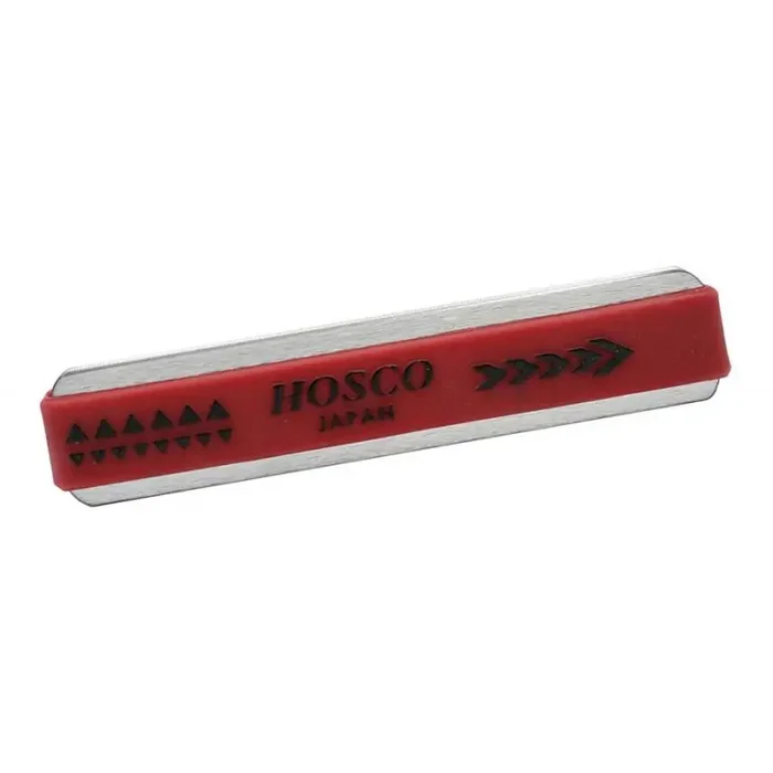 Hosco Japan compact fret crown file for stainless steel frets, jumbo (R 3mm), coarse and fine sides