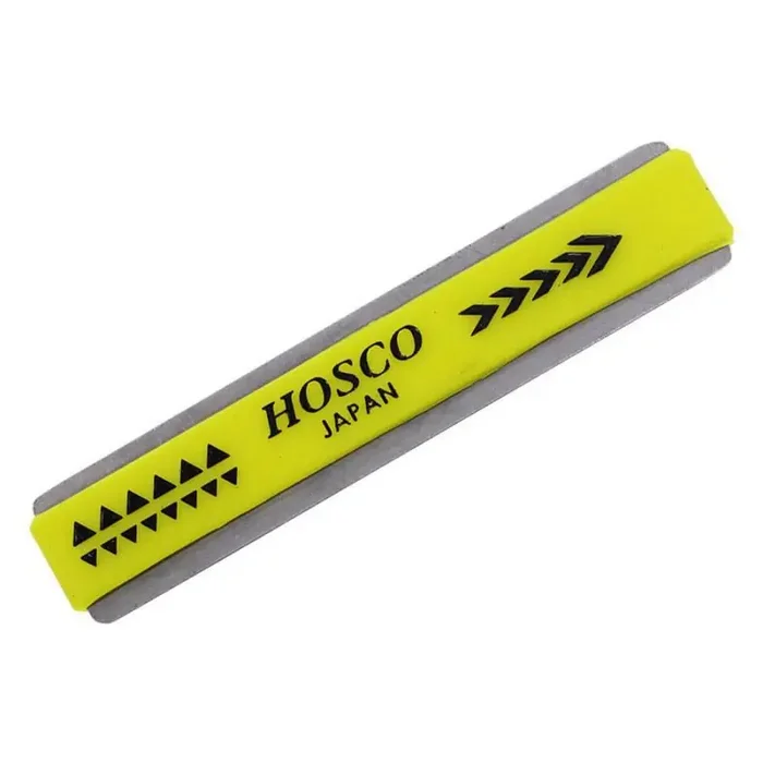 Hosco Japan compact fret crown file, medium (R 2mm) coarse cut and fine cut sides, yellow