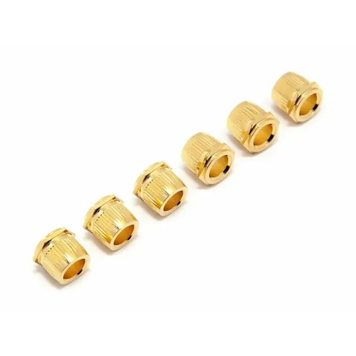Hosco Japan conversion bushings, gold, hexagonal top, 6 pcs