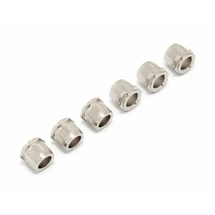 Hosco Japan conversion bushings, nickel, hexagonal top, 6 pcs