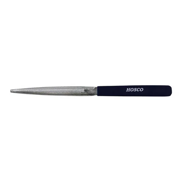 Hosco Japan nut and saddle shaping file, 100mm cutting length, ‘non-clog‘ coated, half-round
