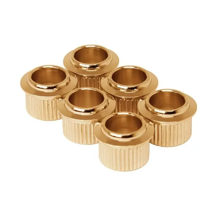 Hosco Japan push-fit bushings, gold, round, 9.2mm diameter, 6 pcs