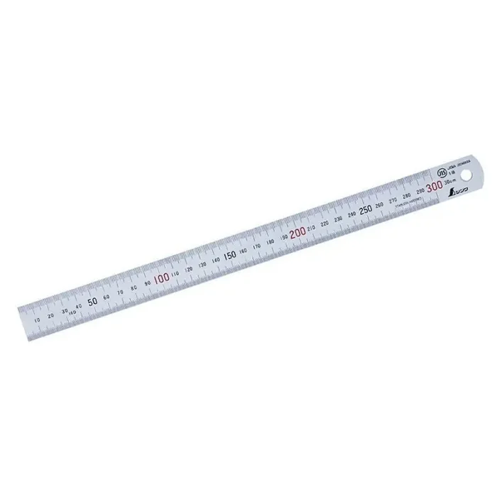 Hosco Japan stainless steel ruler, 30cm length