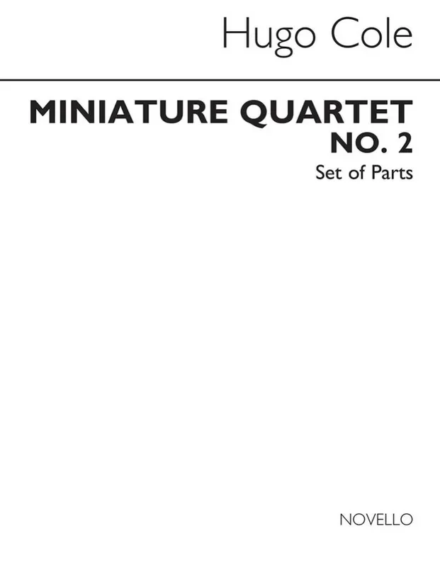 Hugo Cole Miniature Quartet No.2 (Parts) Streichensemble