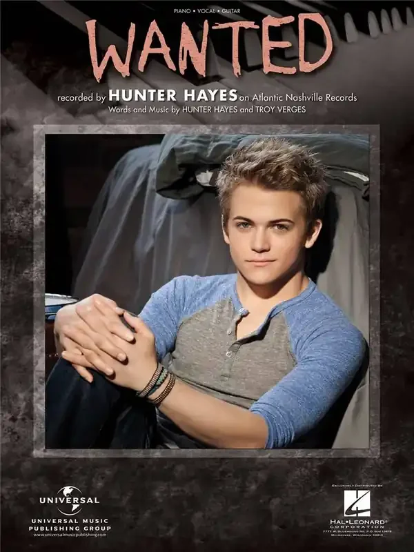 Hunter Hayes Wanted Gesang mit Klavier