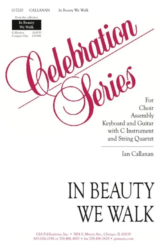 Ian Callanan In Beauty We Walk – Instrument parts Gemischter Chor mit Begleitung