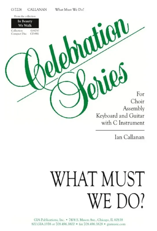 Ian Callanan What Must We Do – guitar part Gemischter Chor mit Begleitung