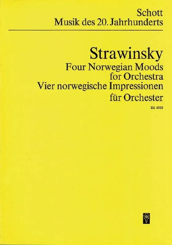 Igor Stravinsky Four Norwegian Moods Orchester
