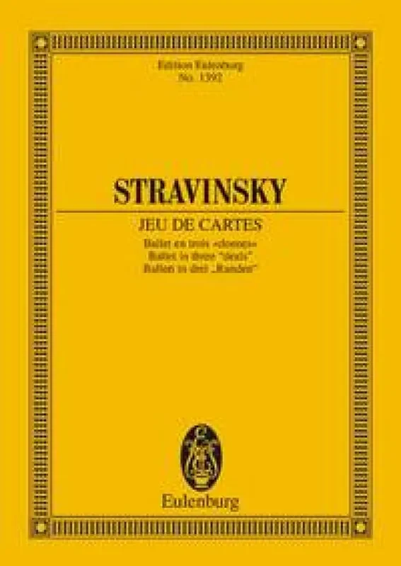 Igor Stravinsky Jeu De Cartes Orchester