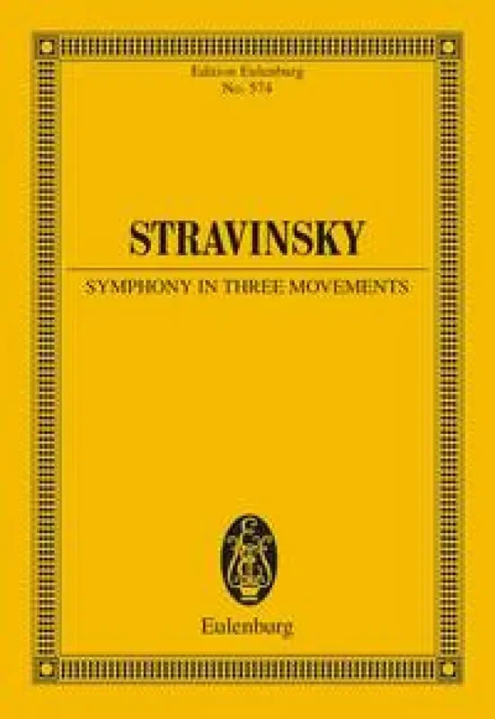 Igor Stravinsky Symphonie In Three Movements Orchester