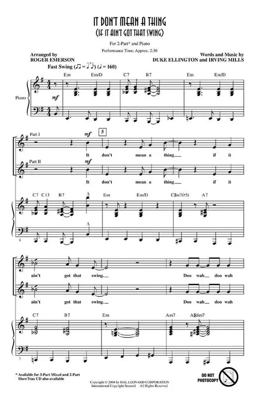 It don‘t mean a thing