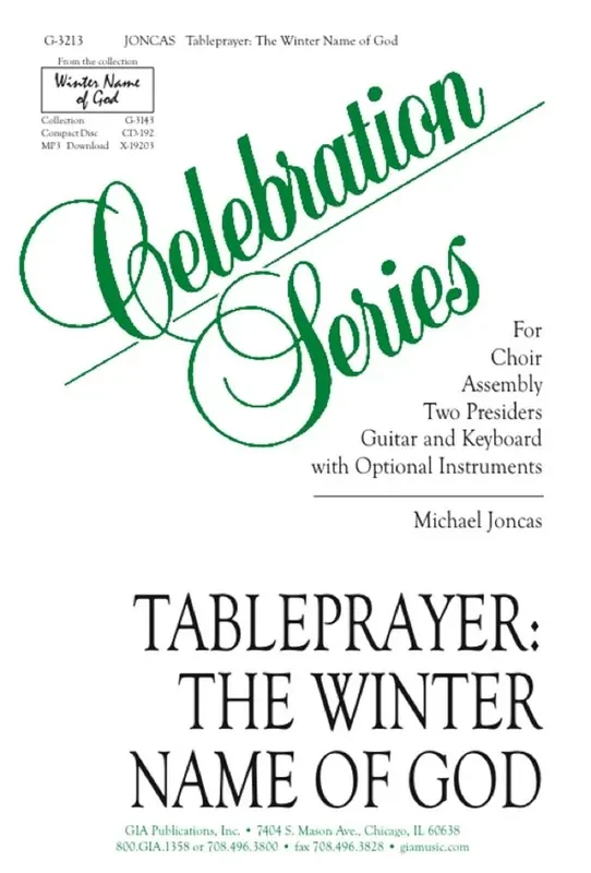 J. Michael Joncas Tableprayer Winter Name of God Gemischter Chor mit Begleitung