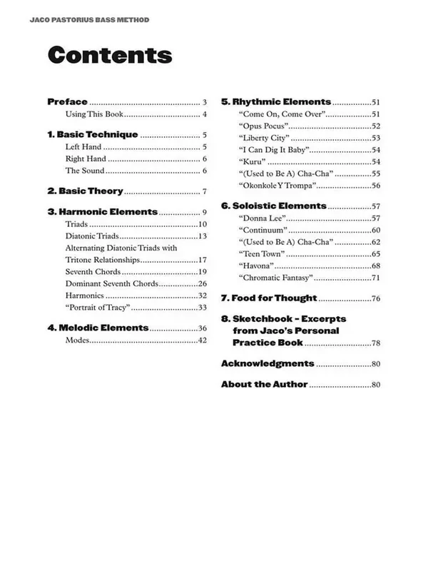 Jaco Pastorius Bass Method