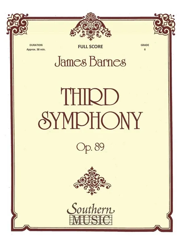 James Barnes Third Symphony Op 89 Blasorchester