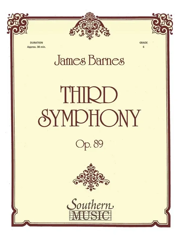 James Barnes Third Symphony op 89 Blasorchester