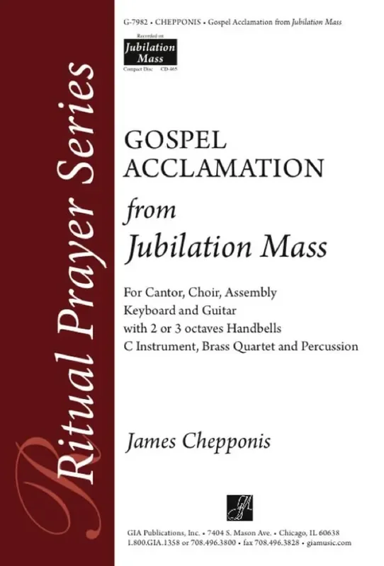 James Chepponis Gospel Acclamation from Jubilation Mass-Guitar Ed. Gemischter Chor mit Begleitung