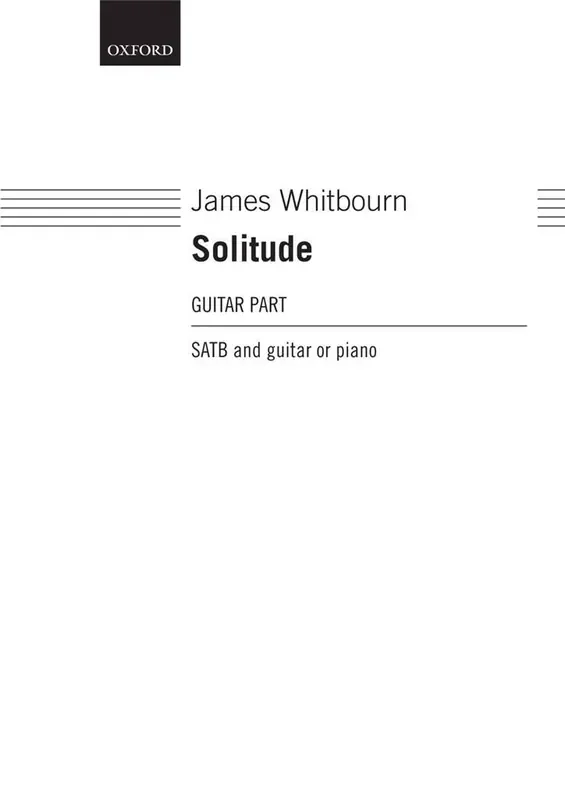 James Whitbourn Solitude Gemischter Chor mit Begleitung