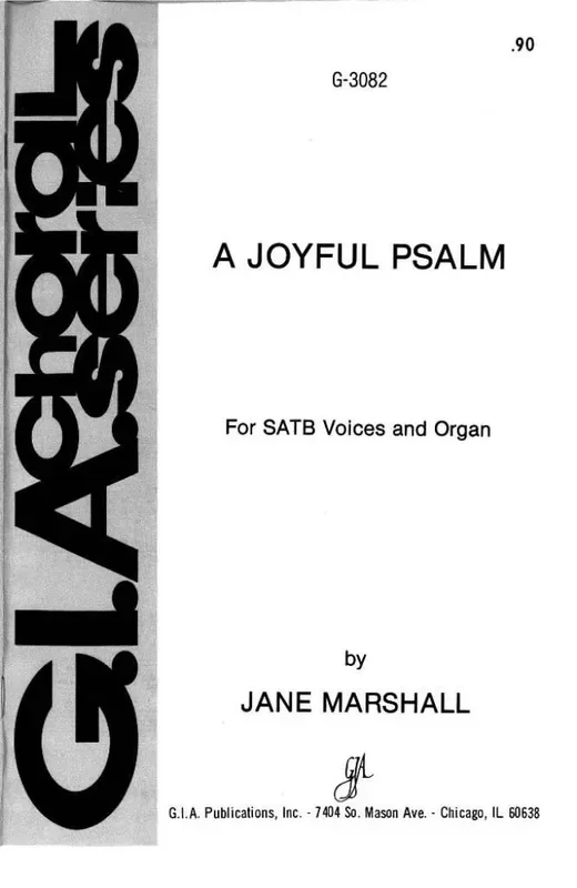 Jane Marshall Joyful Psalm, A Gemischter Chor mit Begleitung