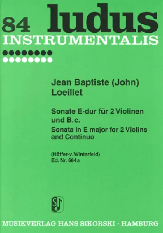 Jean-Baptiste Loeillet Sonate Violin Duett
