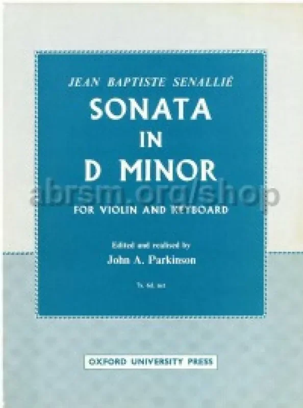 Jean-Baptiste Senaillé Sonata In D Minor No. 4 Violine mit Begleitung