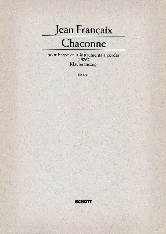 Jean Françaix Chaconne Kammerensemble