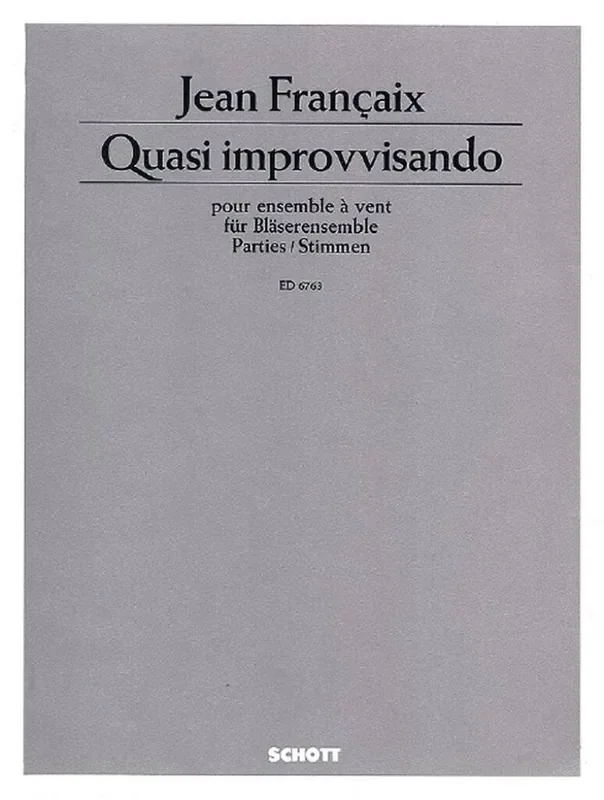 Jean Françaix Quasi improvvisando Bläserensemble
