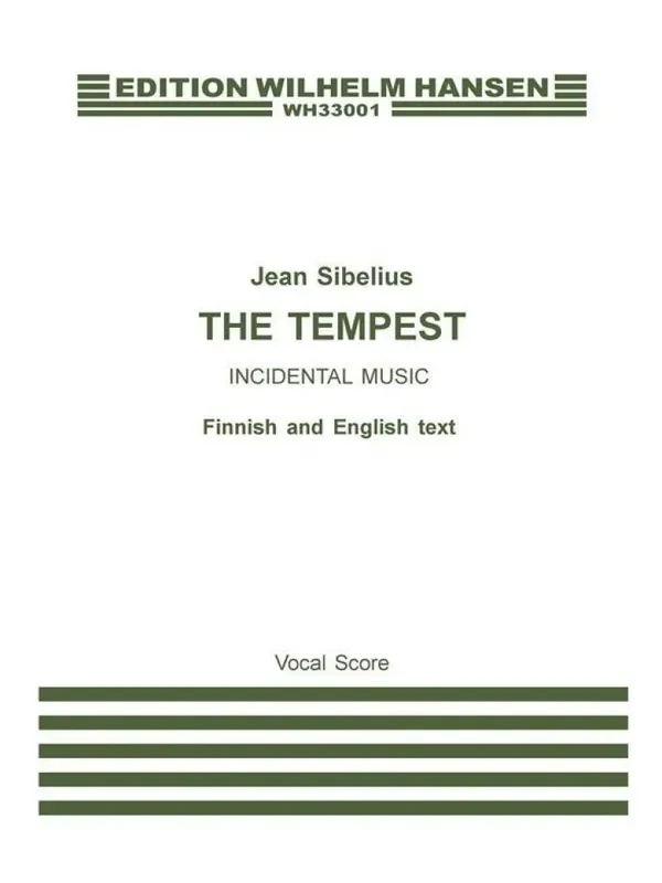 Jean Sibelius The Tempest Op. 109 Gemischter Chor mit Klavier/Orgel