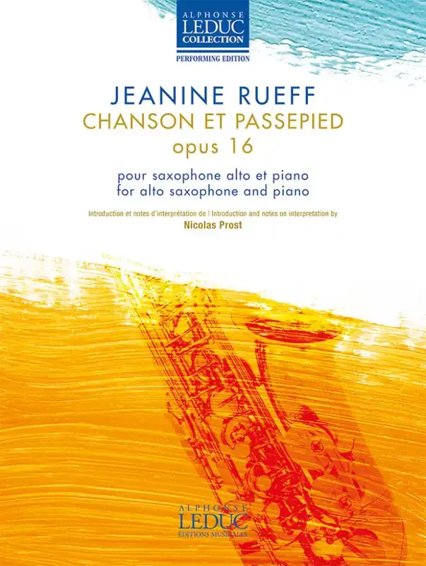 Jeanine Rueff Chanson et Passepied opus 16 Altsaxophon mit Begleitung