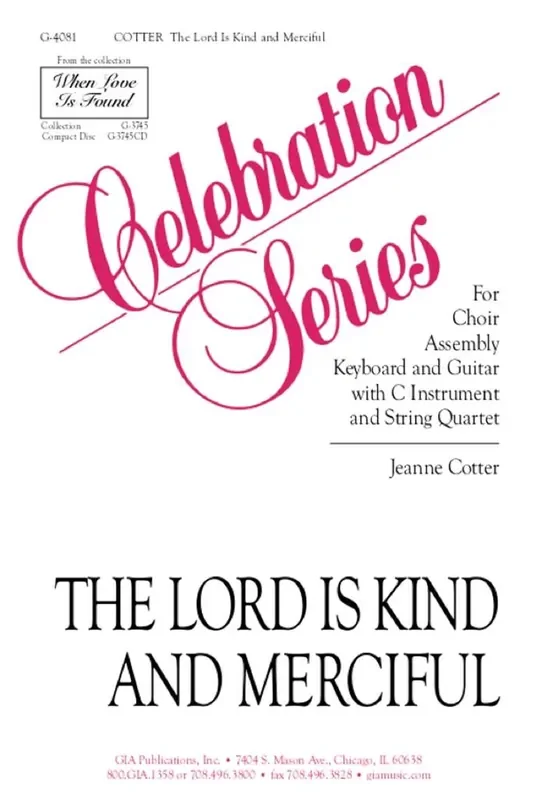 Jeanne Cotter The Lord Is Kind and Merciful Gemischter Chor mit Begleitung