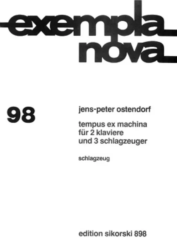 Jens-Peter Ostendorf Tempus ex machina Percussion Ensemble