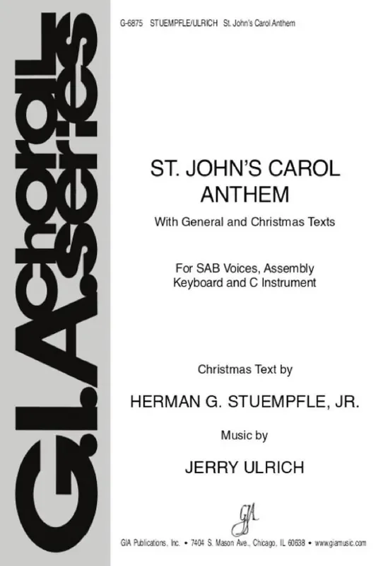 Jerry Ulrich St. John Carol Anthem – Instrument part Gemischter Chor mit Begleitung
