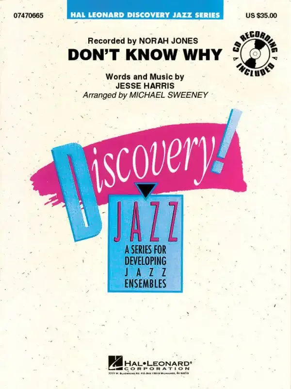 Jesse Harris Don‘t Know Why (Arr. Michael Sweeney) Jazz Ensemble