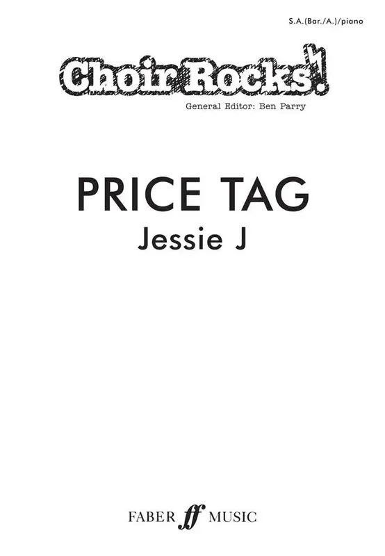 Jessie J. Price Tag. Gemischter Chor mit Begleitung