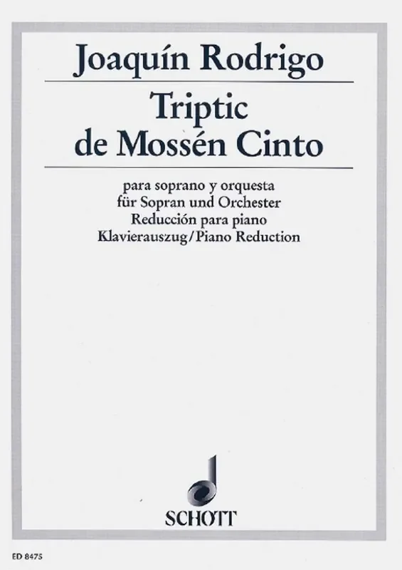 Joaquín Rodrigo Tríptic de Mossén Cinto Orchester mit Solo