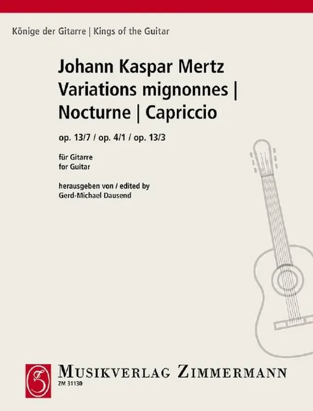 Johann Kaspar Mertz Variations Mignonnes (Arr. Gerd-Michael Dausend) Gitarre Solo