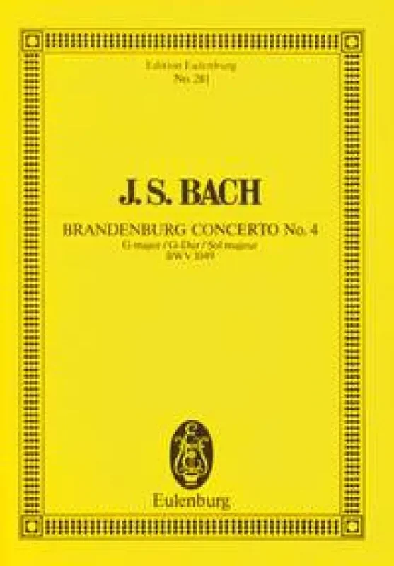 Johann Sebastian Bach Brandenburg Concerto No 4 In G Major Orchester