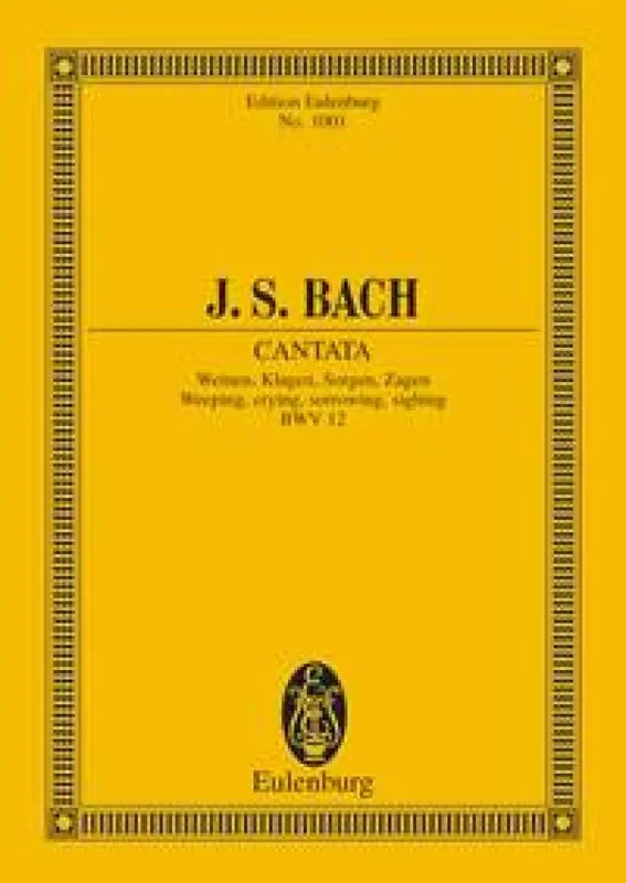 Johann Sebastian Bach Cantata No 12 Weinen, Klagen Orchester
