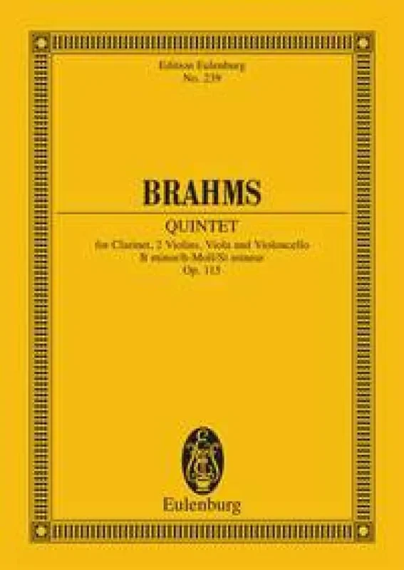 Johannes Brahms Clarinet Quintet In B Minor Op.115 Streichquintett