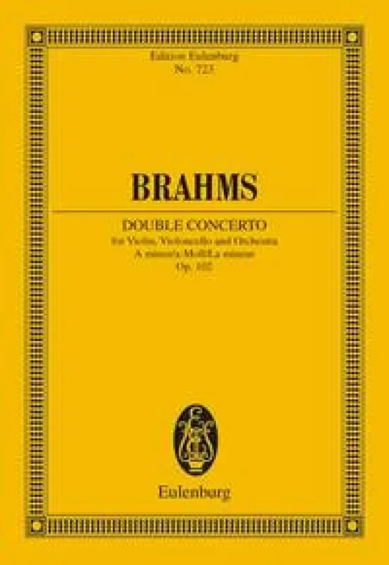 Johannes Brahms Doppio Concerto La M. Per Vn E Vc Op.102 Orchester mit Solo
