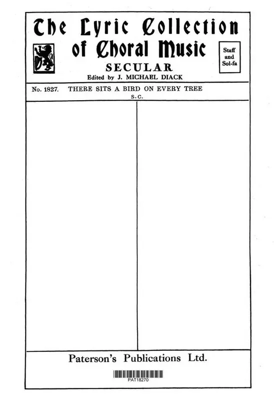 Johannes Brahms There Sits A Bird On Every Tree Frauenchor mit Begleitung